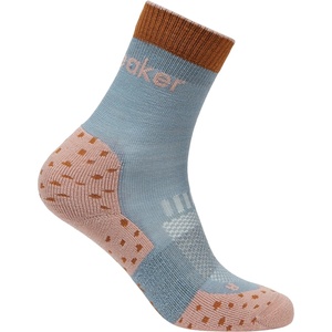 Icebreaker Детски туристически чорапи Icebreaker Kid's Merino Hike+ Light Crew Walking socks - Flint Blue / Pink Quartz / Trail - размер 24-26 (EU) (207-1570-0111)