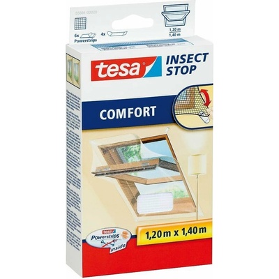 TESA síť proti hmyzu do střešních oken, 1,2 x 1,4 m, bílá, COMFORT
