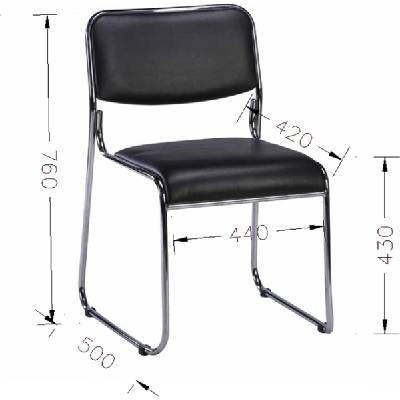 Посетителски стол RFG Axo M, екокожа, метална основа, до 120 kg, син