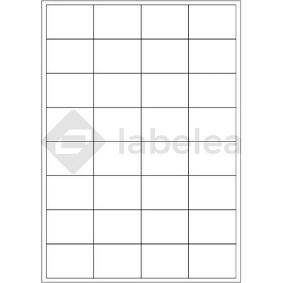 Labelea Samolepiace etikety 51x36 mm biele papierové, na hárku A4, pre laserovú a atramentovú tlač, Farba etikiet Biela, Počet hárkov v balení 100 EPS051036W032S