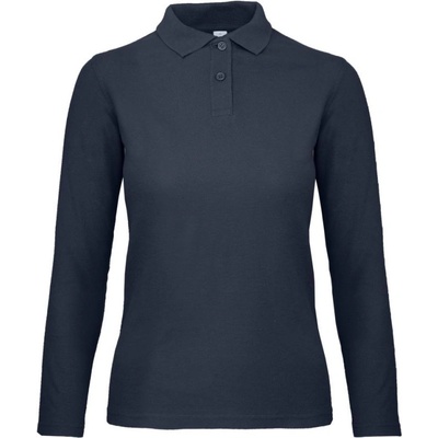 B&C Polokošile B&C ID.001 LSL piqué dlouhý rukáv dámská COT 010I1300300 Navy