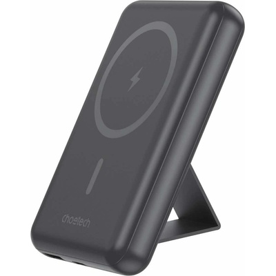 Choetech Преносима външна батерия с USB-C и USB-A портове и безжично зареждане с MagSafe - Choetech B662 Wireless MagSafe Powerbank 5000 mAh (черен) (B662)