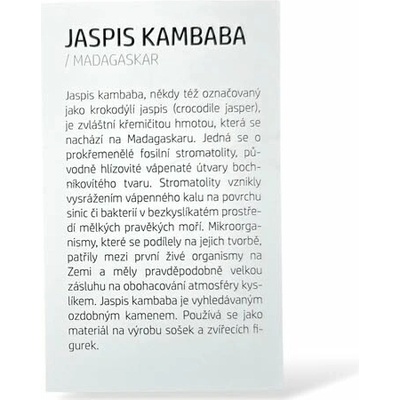 Kartička - JASPIS KAMBABA (Nebula)