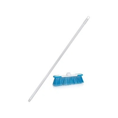Brilanz Exclusive zmeták s násadou 32 cm s talianskym závitom tyč 130 cm bielo-svetlomodrý