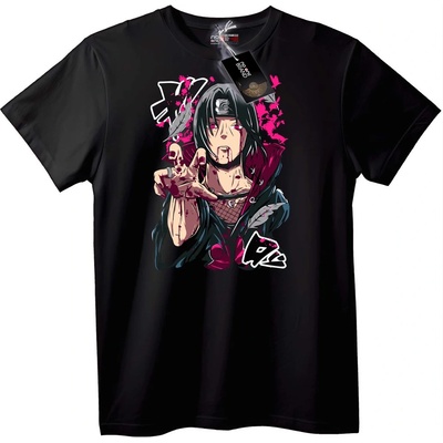 NOONEBRAND Тениска с Итачи от Naruto - M, Black