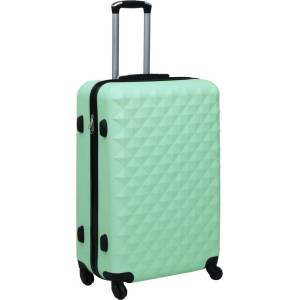 vidaXL Твърд куфар с колелца, мента, ABS (92425)