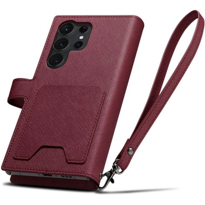 Spigen Калъф Spigen Wallet S Plus за Samsung Galaxy S23 Ultra - Бордо