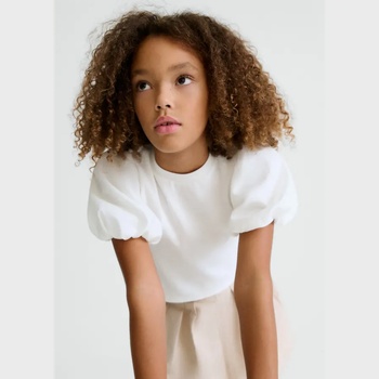 MAYORAL Тениска къс ръкав комбинирана в Мръсно бял цвят за момиче Mayoral