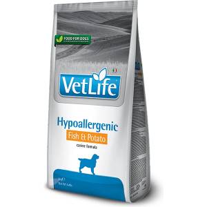 Farmina Vet Life Hypoallergenic Fish & Potato - специализирана храна за кучета, предназначена за хранителни алергии и непоносимости