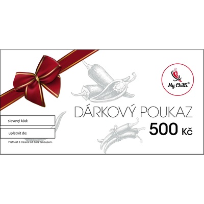 My-Chilli Dárkový poukaz na chilli - jen elektronicky Barva: Bílá, Cena: 500 Kč
