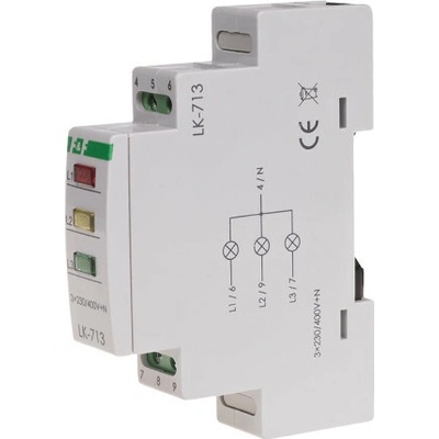 LK-713 K - Signálka, 1x zelená + 1x žlutá + 1x červená LED, 3x 230V