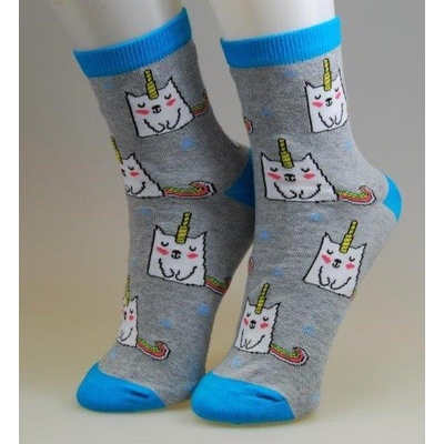 Dámske ponožky Like Unicorn šedá bledá