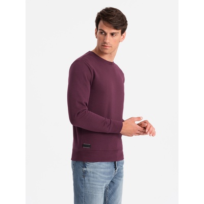 Ombre Clothing Мъжки неподплатен памучен суитчър BASIC Ombre Clothing Ombre Clothing | Cherven | МЪЖЕ | L