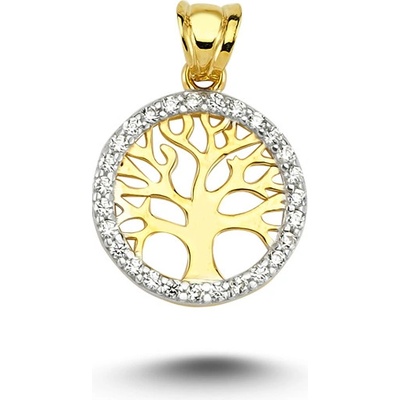 Lillian Vassago Zlatý přívěsek strom života se zirkony LLV75 GP015