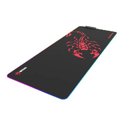 MARVO RGB Podložka pod myš, SCORP XL, černá, 800 x 300 mm, 4 mm, Marvo, USB Hub