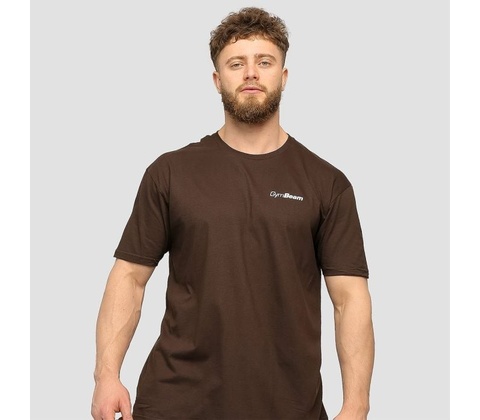 GymBeam tričko Basic Chocolate Brown