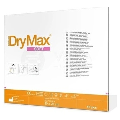 DryMax Soft Krytie sterilné superabsorbčné (20 x 20 cm) 10 ks