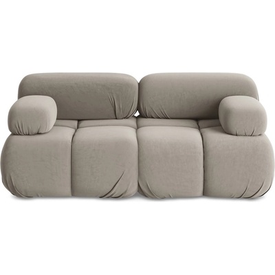 makamii Бежов кадифен модулен диван 190 cm Lokua - Makamii (LOKUA_2S_1_P1_C2)