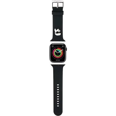 Karl Lagerfeld KLAWMSLKNK Apple Watch Strap 38/40/41mm black 3D Rubber Karl Head (KLAWMSLKNK)