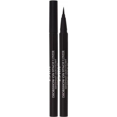 Dior Dior show On Stage Liner tekuté očné linky v pere vodeodolné 096 Satin Black 0,55 ml