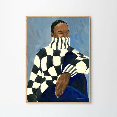 Moikka Plakát Check by Hanna Peterson A4 (21x27cm)