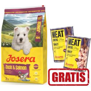 Josera Mini Junior Патица и сьомга 10кг + 2 х 400 г БЕЗПЛАТНО