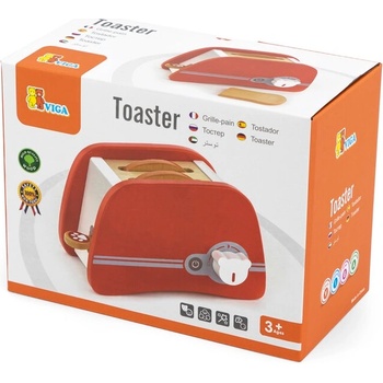 Image 1 of Viga Toys Детска играчка Viga - Дървен тостер (50233)