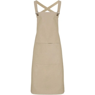 Premier Workwear Zástera so skríženým chrbtom pre baristov PR129 Khaki Pantone 7503 72 x 86 cm