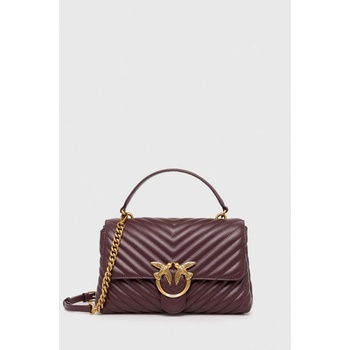 Pinko kožená kabelka hnědá 100043.A0GK