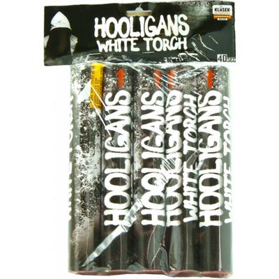 Fotbalová pochodeň bílá + bílý dým 25 mm 5 ks