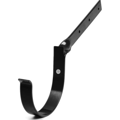 Bryza PVC Kovový držiak žľabu skrútený 125 mm čierny