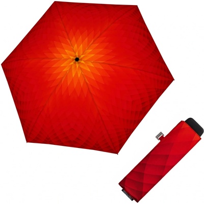 Doppler Carbonsteel Mini Slim Fusion red/yellow - dámsky skladací dáždnik