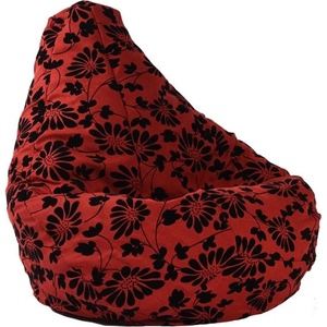 Pufrelax Пуф круша, 220л. , Nirvana Hobbit - Poppy, Перящ се калъф, Пълнеж от полистиролни перли, Гама Premium (PUF-G-NH-PT-PPY)