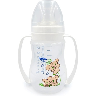 Wee Baby Неразливаща чаша с дръжки Wee Baby - 250 ml, бяла с коали (754)