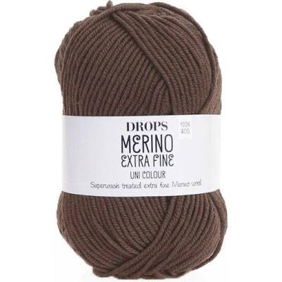 Příze DROPS Merino Extra Fine uni color 49 - čokoládová