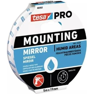 Tesa Páska montážní oboustranně lepící na zrcadla 5 m x 19 mm bílá 66952