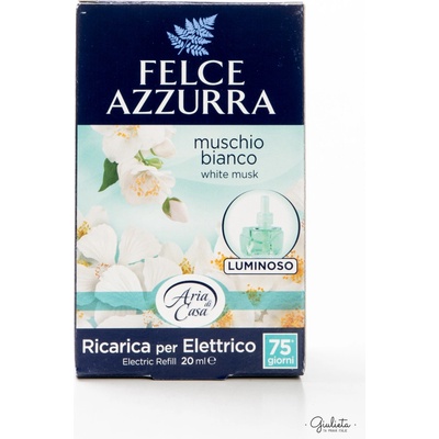Felce Azzurra náhradní náplň do elektrického osvěžovače, Muschio Bianco, 20 ml