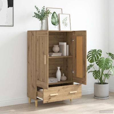 vidaXL Висок шкаф Дъб артизан 70 x 31 x 115 см Инженерна дървесина (8009850)