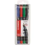 STABILO OHPen 841 S Комплект от 4 перманентни маркера със смесени цветове 841/4 (841/4)
