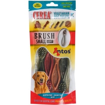 Antos Cerea Brush Small - Дентални четки за кучета за чисти зъби и свеж дъх, 11 см, 120 гр. в пакет