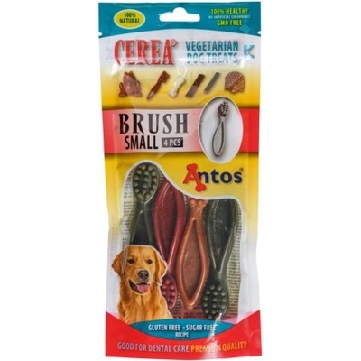 Antos Cerea Brush Small - Дентални четки за кучета за чисти зъби и свеж дъх, 11 см, 120 гр. в пакет