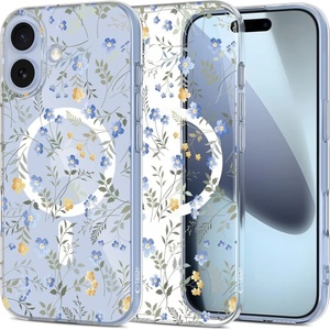 Tech-Protect Калъф Tech-Protect Flexair, съвместим с Magsafe за Iphone 17, цветя