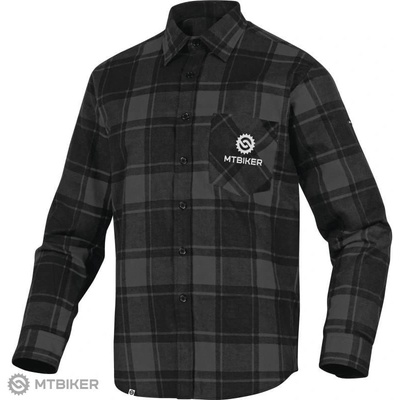 Urban Classics pánská flanelová kostkovaná košile černo/šedá