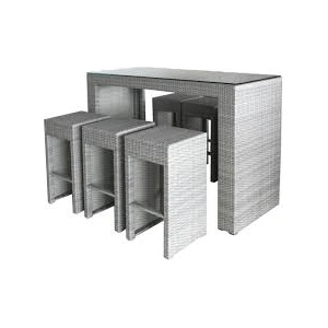 Horecano Бар сет 7 части gg-bt480bs СИВ pvc рат алуминиева рамка (0195234)