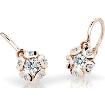Cutie Diamonds krásne detské náušnice z ružového zlata s briliantmi DC2178-10-00-X-4