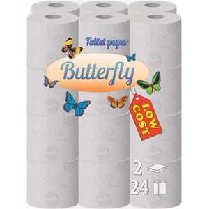 Butterfly Тоалетна хартия Butterfly 24 бр. - 2 пласта (bf-24)