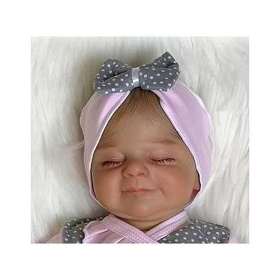 Dívčí čelenka Bílý puntík růžová