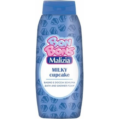 Malizia BonBons Milky Cupcake dámsky sprchový gél + pena do kúpeľa 500 ml