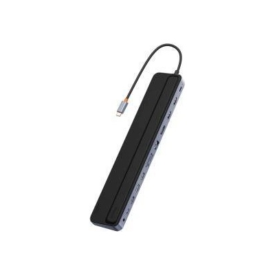 Baseus HUB Baseus EliteJoy Gen2 USB 12in1 with USB-C cable 25cm USB-A/USB-C/DP/HDMI/SD/TF/RJ45/3, 5mm jack/PD 100W gray