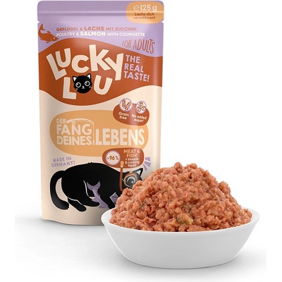 Lucky Lou Lifestage Adult s drůbežím masem a lososem 125 g